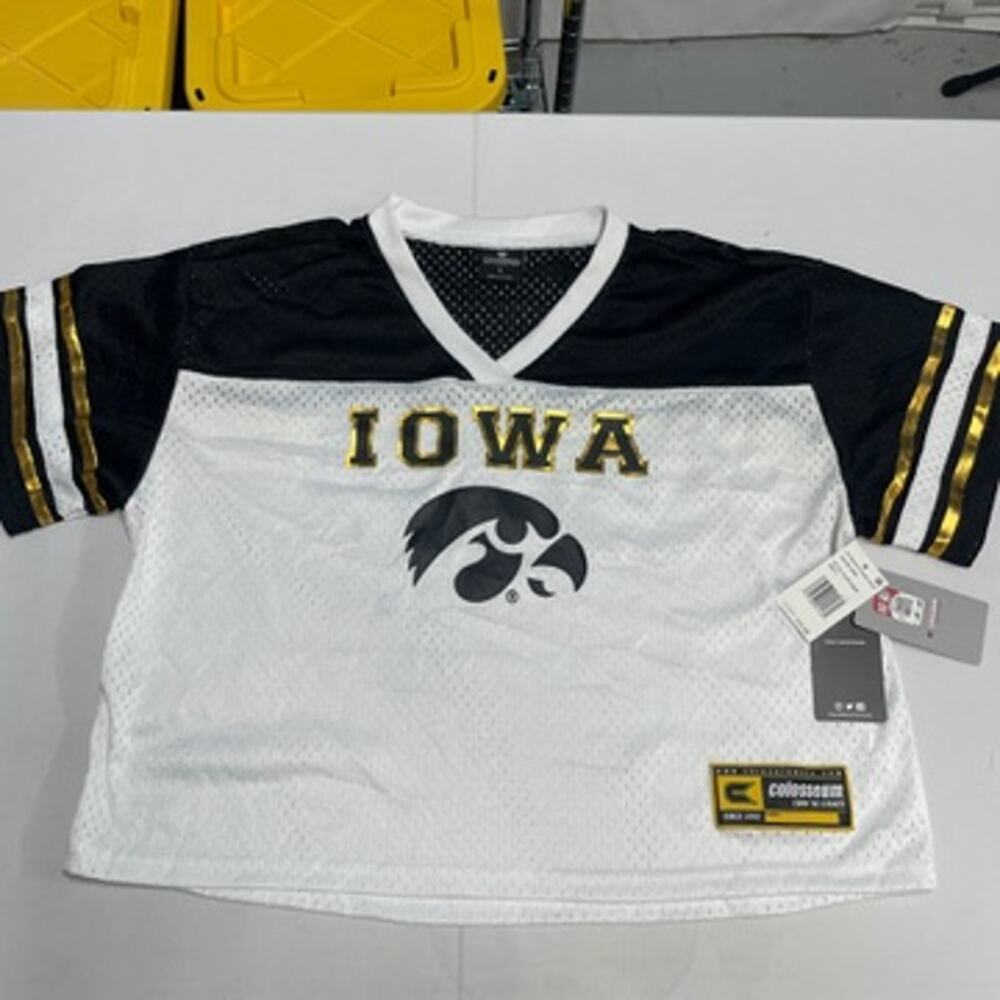 Iowa Hawkeyes Colosseum Women's Treasure Football Jersey NWT